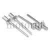 Industry Flat head, closed, Rivet sleeve: aluminium, Mandrel: Aluminium, DIN EN ISO 15975