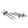 Industry Flat head, closed, Rivet sleeve: stainless steel, Mandrel: stainless steel, DIN EN ISO 16585