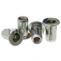 Industry and Shop Pack of 100  flat head rivet nut M10-30