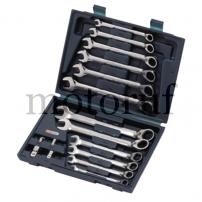 Industry and Shop GEAR+ ring spanner set,r/l,16-piece