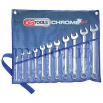 Top Parts CHROMEplus® combination spanner set, angled, 11-pcs., 1/4"-7/8"