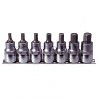 Top Parts 1/2" Bit socket set for Allen-head bolts, short, 7-pcs., 5-14mm