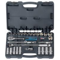 Industry and Shop 1/2" CHROMEplus® socket set, 30-pcs.