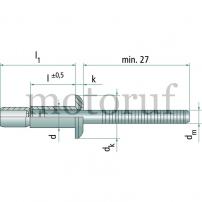 Industry and Shop Pack of 250 flathead plan shaft fracture rivets 6,4 x19