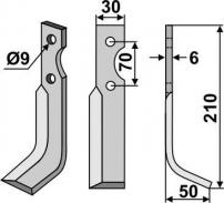 Husqvarna Hackmesser 210x50 RS für Gutbr