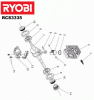 Ryobi Benzin RCS3335C Spareparts Kurbelwelle, Zylinder
