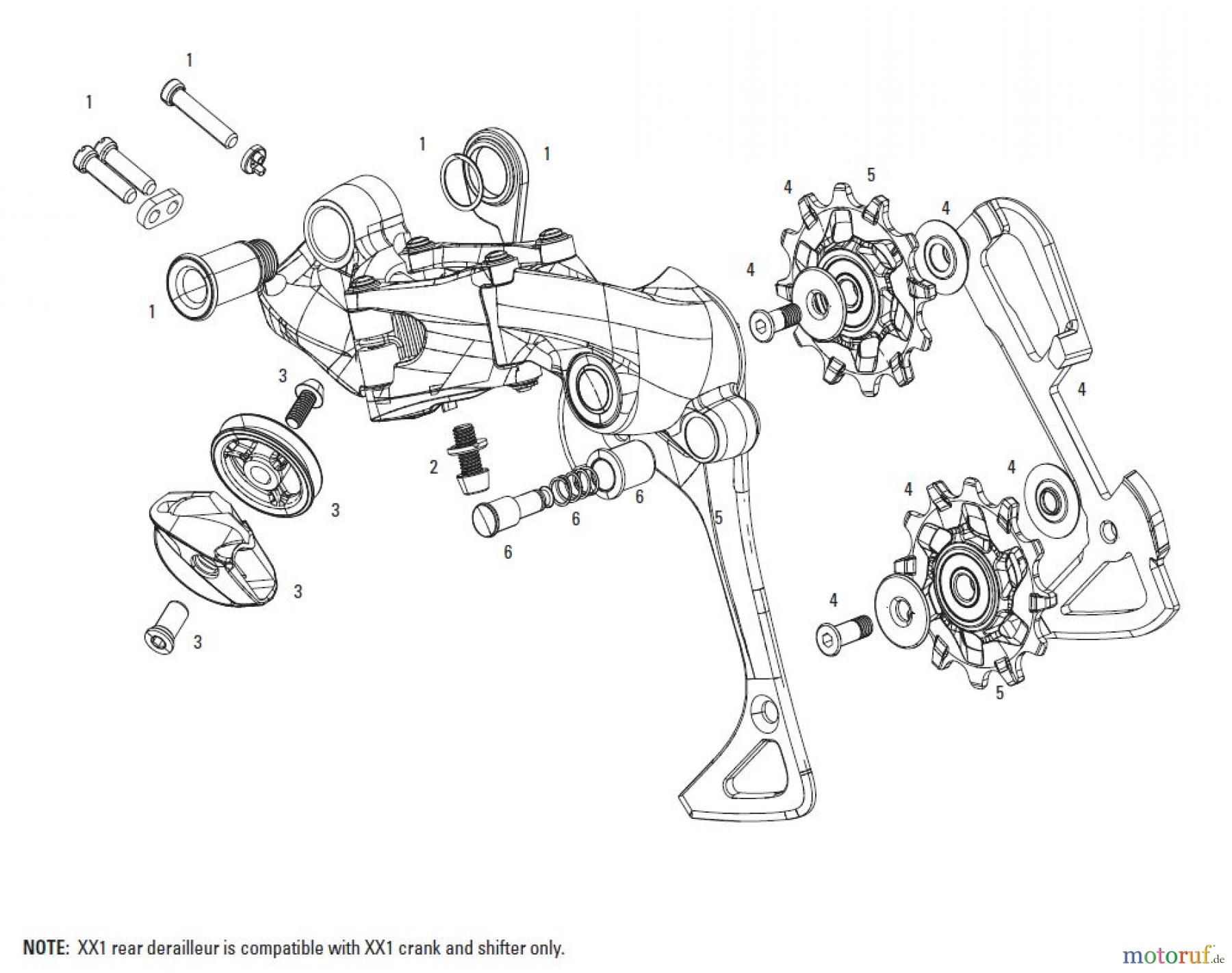  Sram Sram SRAM XX1 - REAR DERAILLEUR 1x11