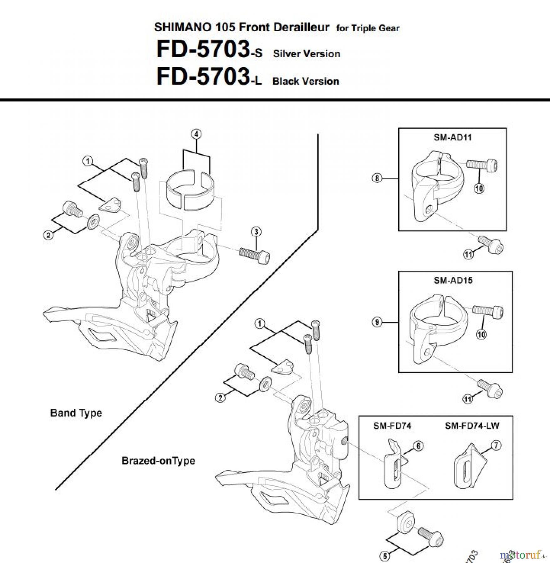  Shimano FD Front Derailleur - Umwerfer FD-5703 3053