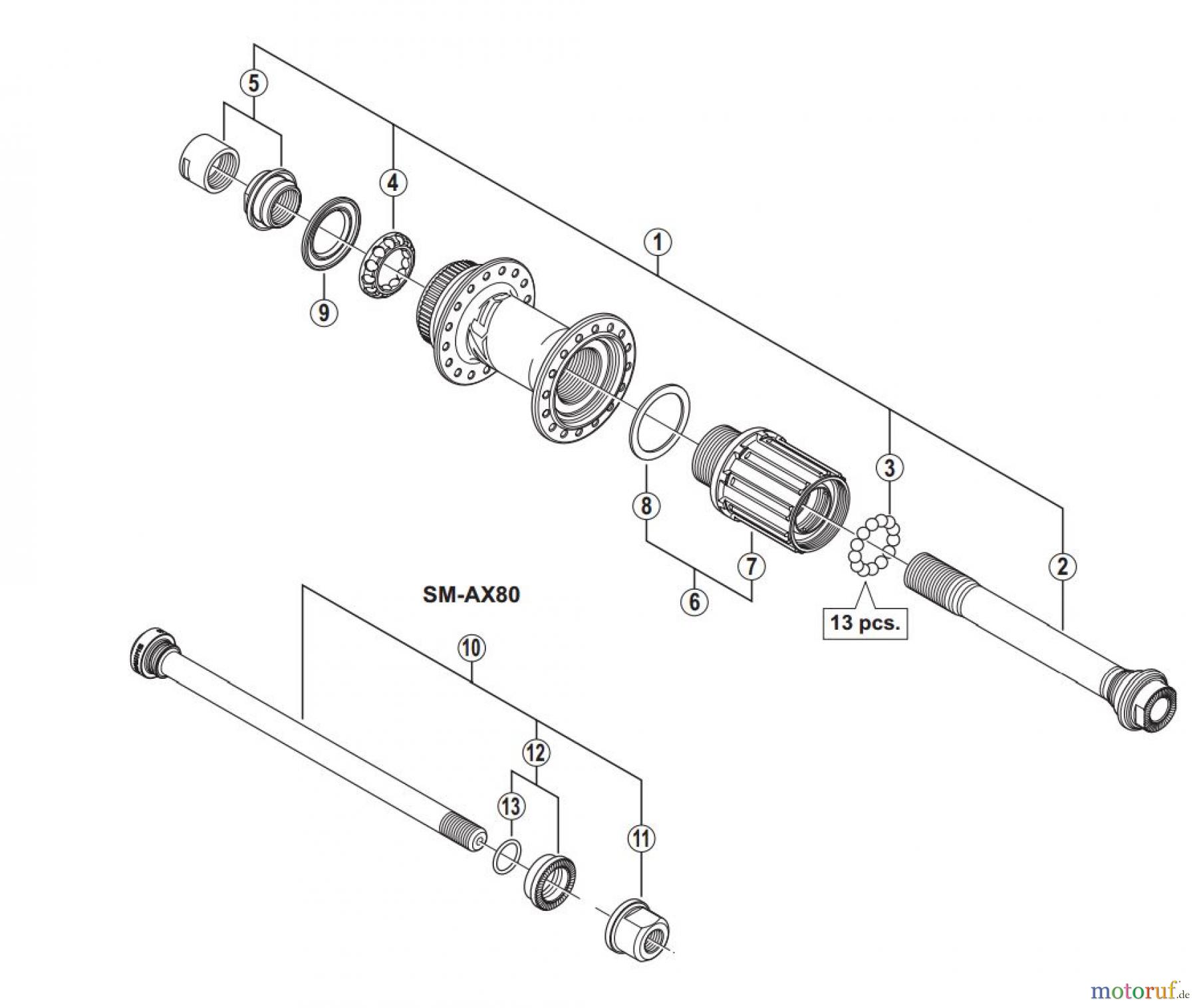  Shimano FH Free Hub - Freilaufnabe FH-M640