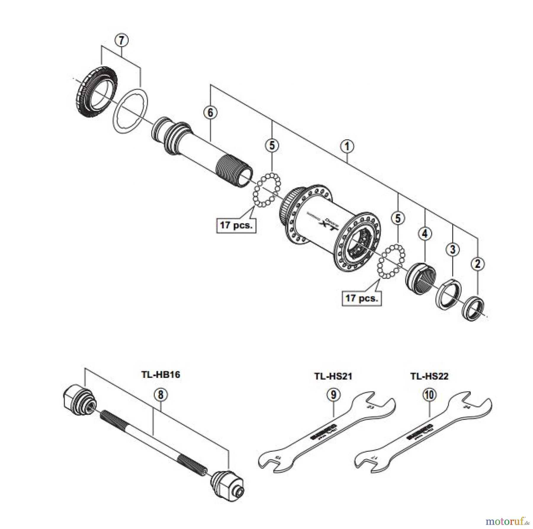  Shimano HB Hub - Vordere Nabe HB-M778