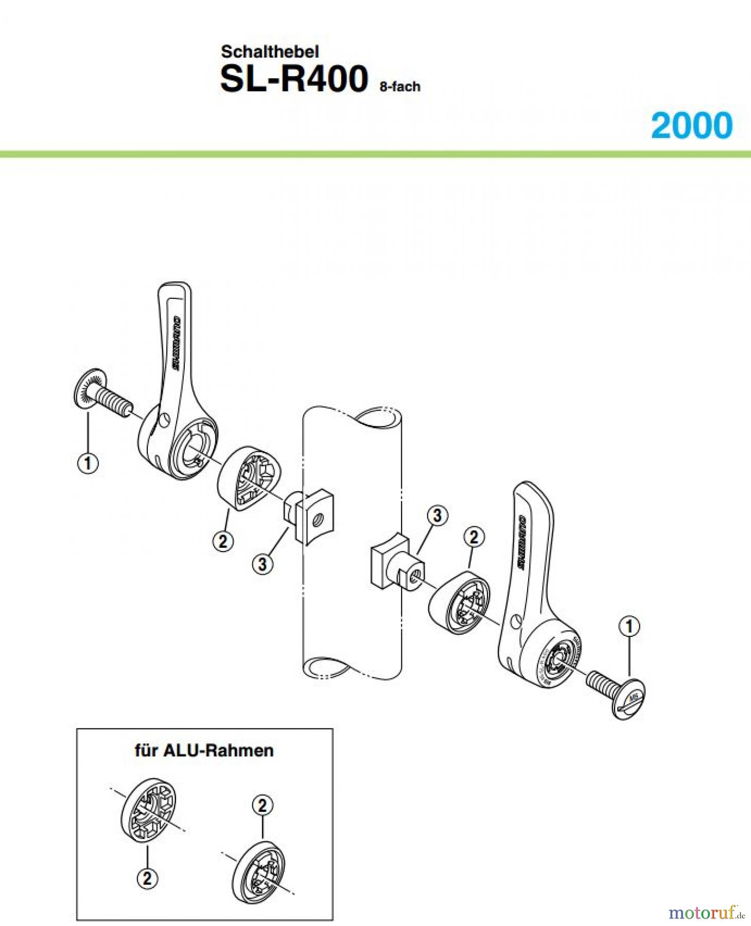  Shimano SL Shift Lever - Schalthebel SL-R400, 2000 Schalthebel