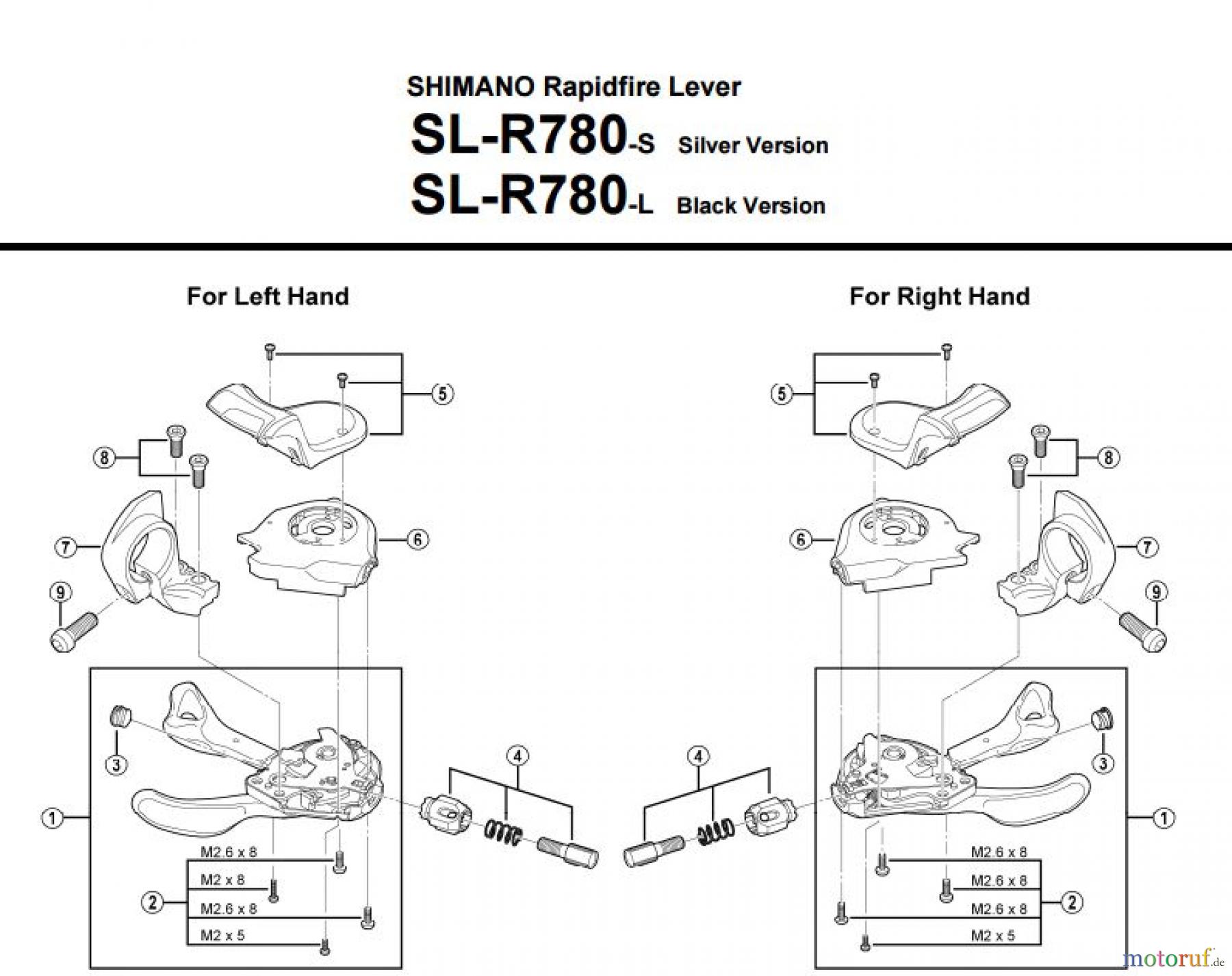  Shimano SL Shift Lever - Schalthebel SL-R780 _3220 SHIMANO Rapidfire Lever