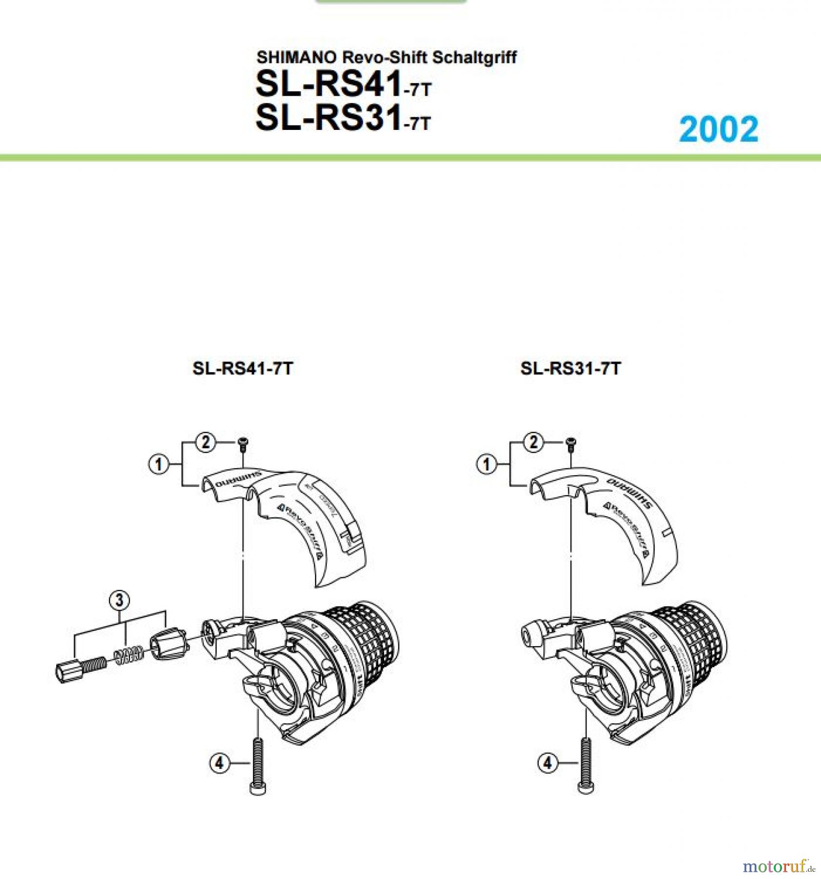  Shimano SL Shift Lever - Schalthebel SL-RS41-7-RS31-7-02