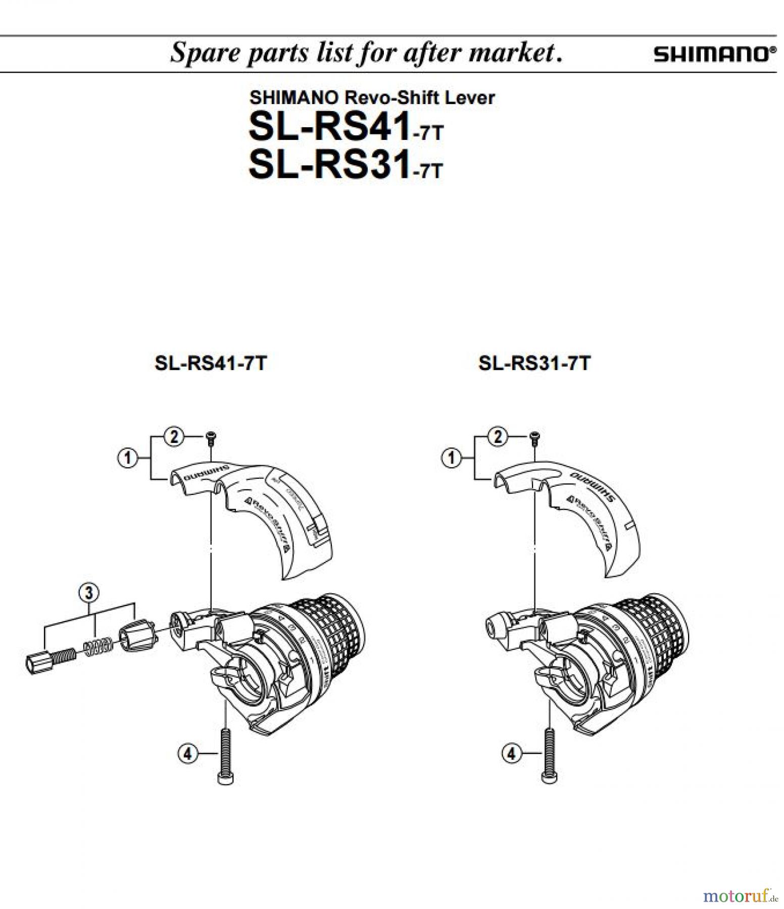  Shimano SL Shift Lever - Schalthebel SL-RS41_7_RS31_7-2105