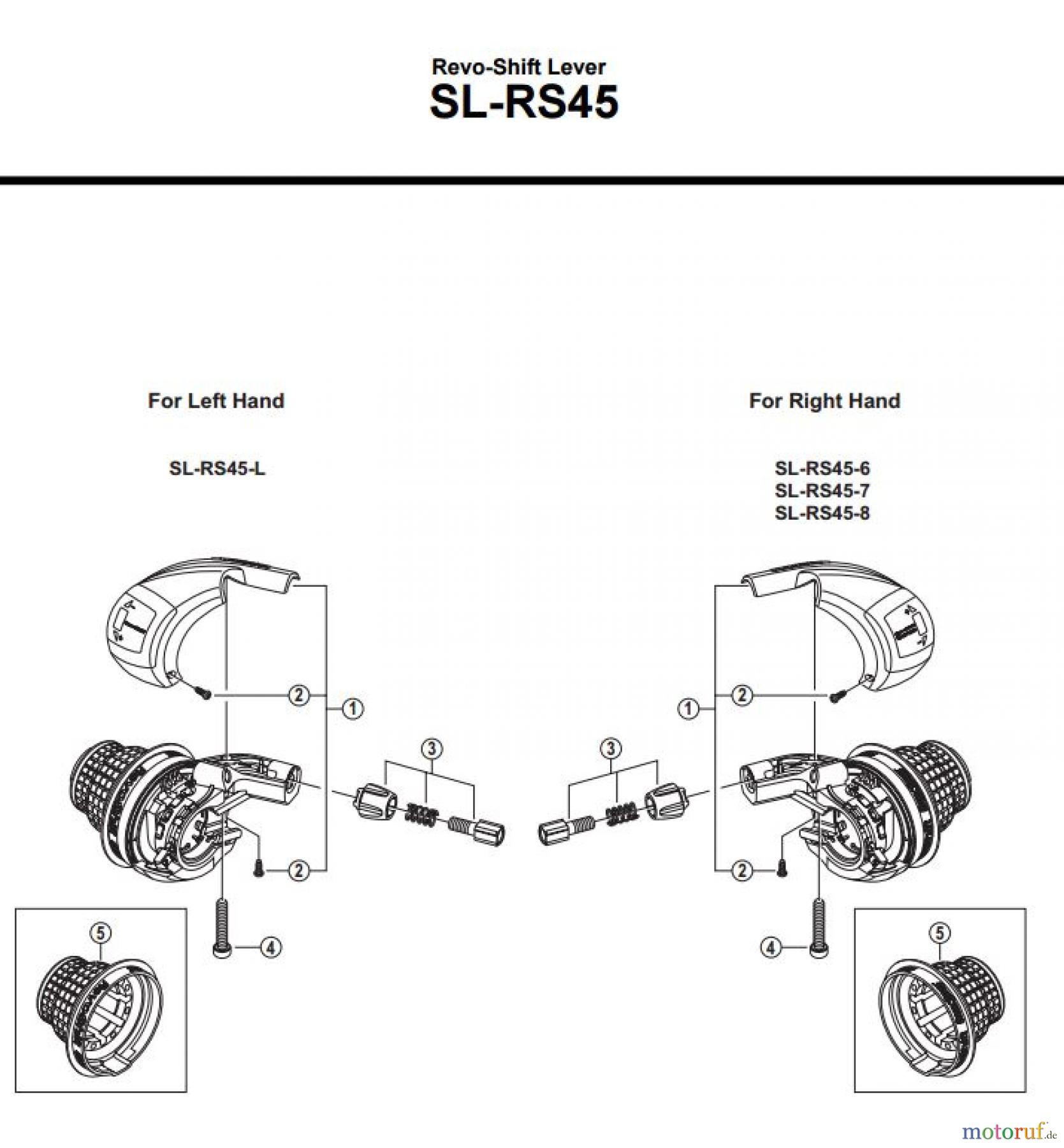  Shimano SL Shift Lever - Schalthebel SL-RS45 -3365A