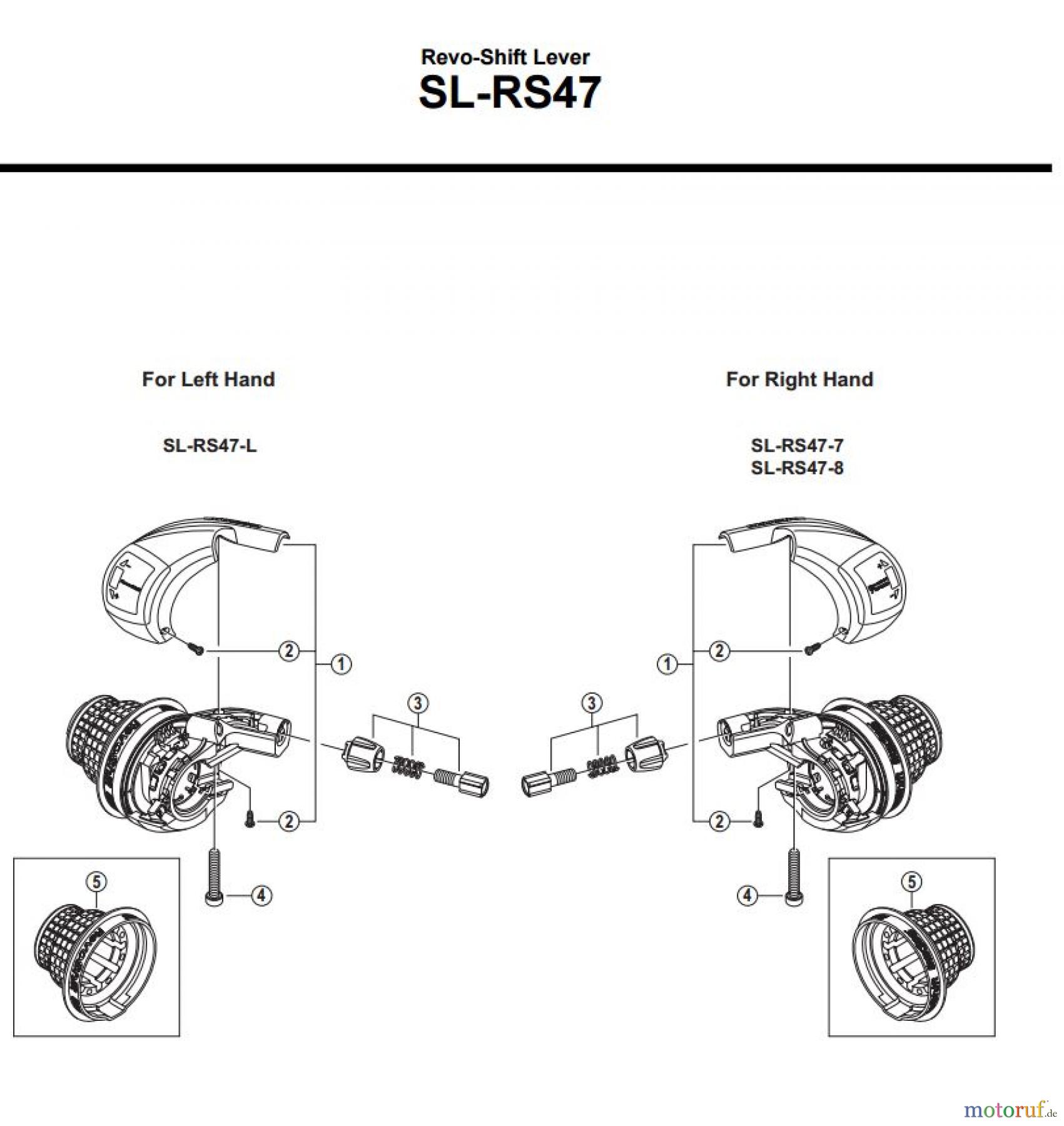  Shimano SL Shift Lever - Schalthebel SL-RS47 -3366A  Revo-Shift Lever