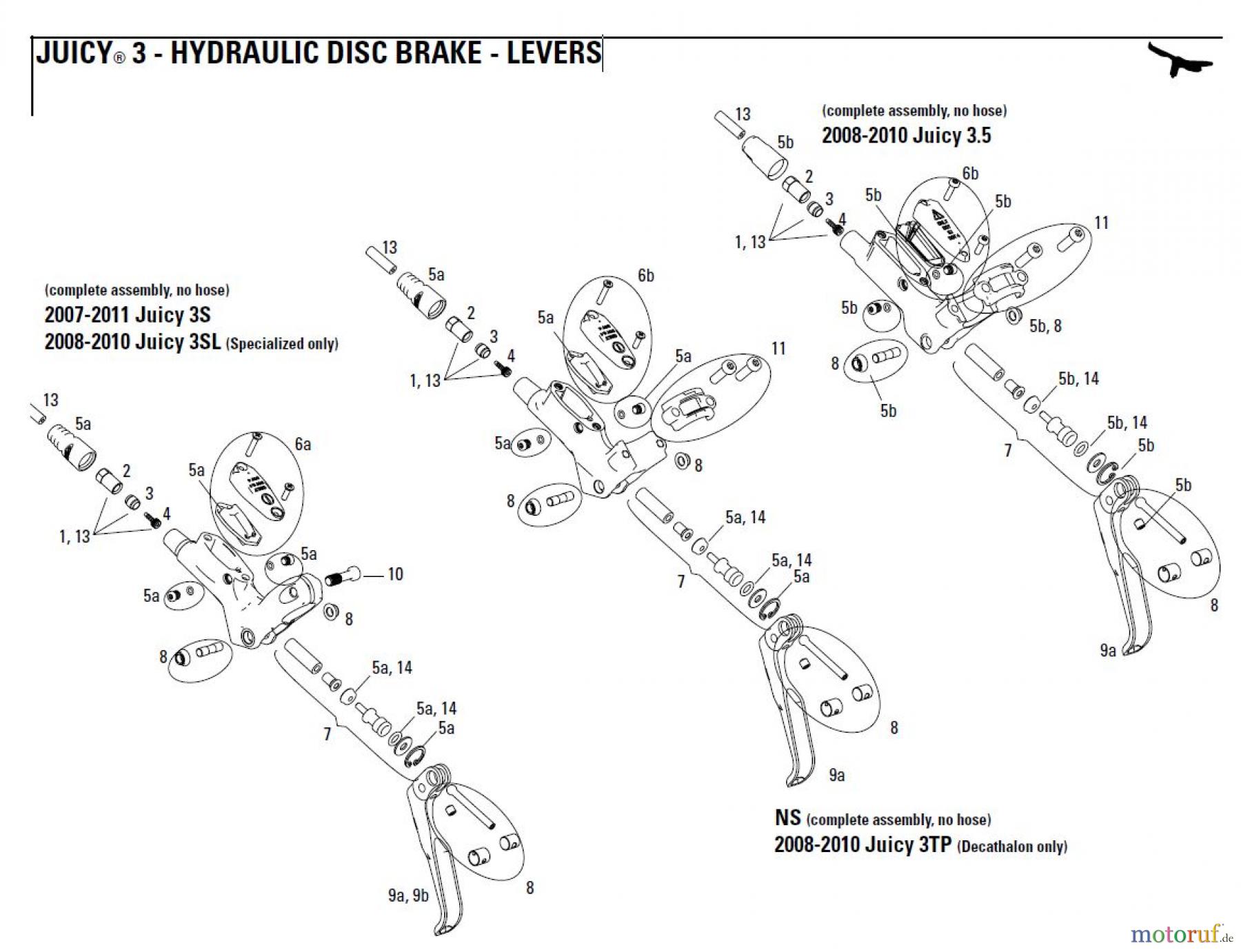  Sram avid HYDRAULIC DISC BRAKE - LEVERS JUICY® 3 - HYDRAULIC DISC BRAKE - LEVERS