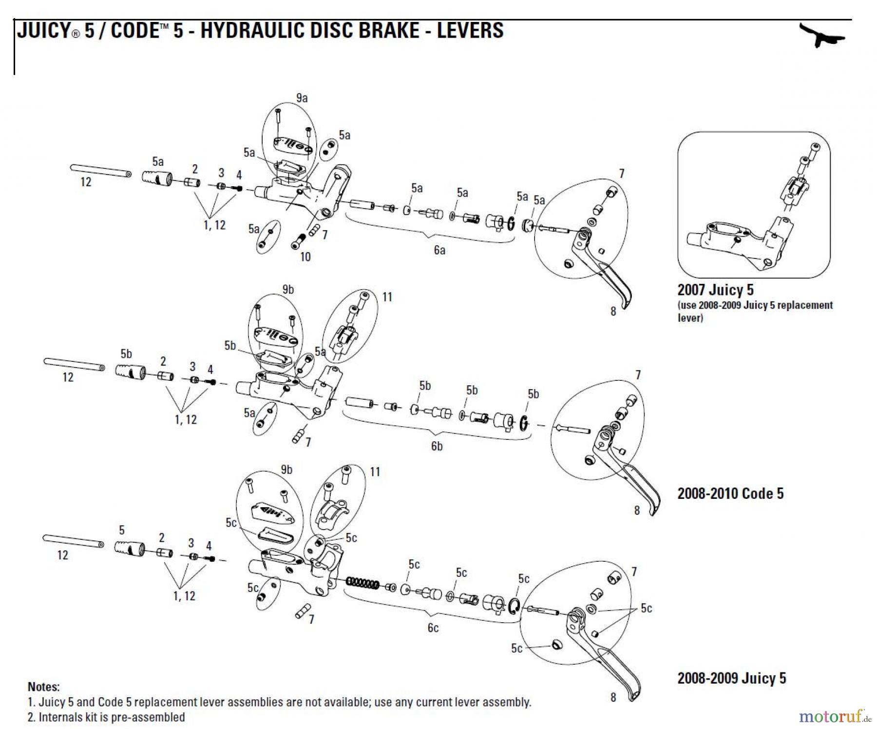  Sram avid HYDRAULIC DISC BRAKE - LEVERS JUICY® 5 / CODE™ 5 - HYDRAULIC DISC BRAKE - LEVERS