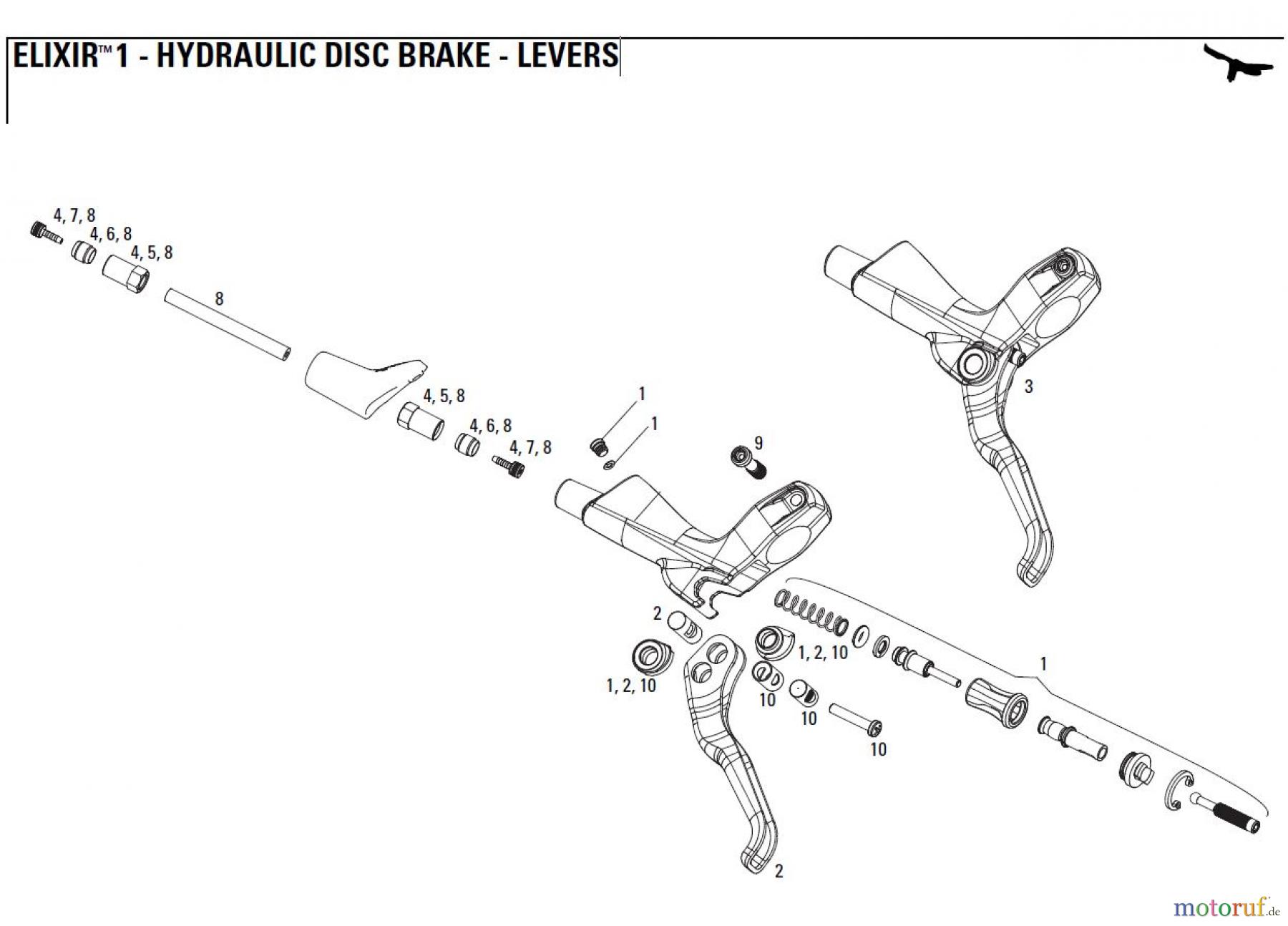  Sram avid HYDRAULIC DISC BRAKE - LEVERS ELIXIR™ 1 - HYDRAULIC DISC BRAKE - LEVERS