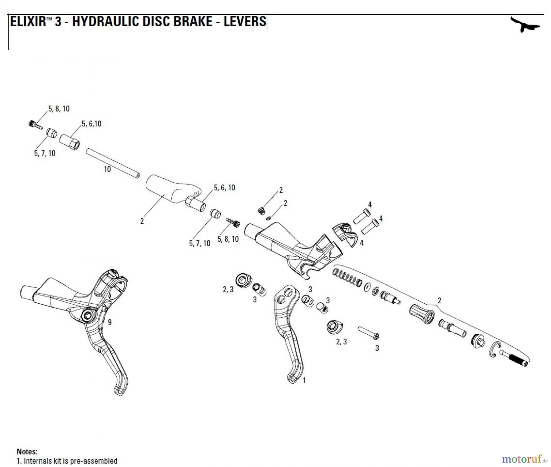  Sram avid HYDRAULIC DISC BRAKE - LEVERS ELIXIR™ 3 - HYDRAULIC DISC BRAKE - LEVERS