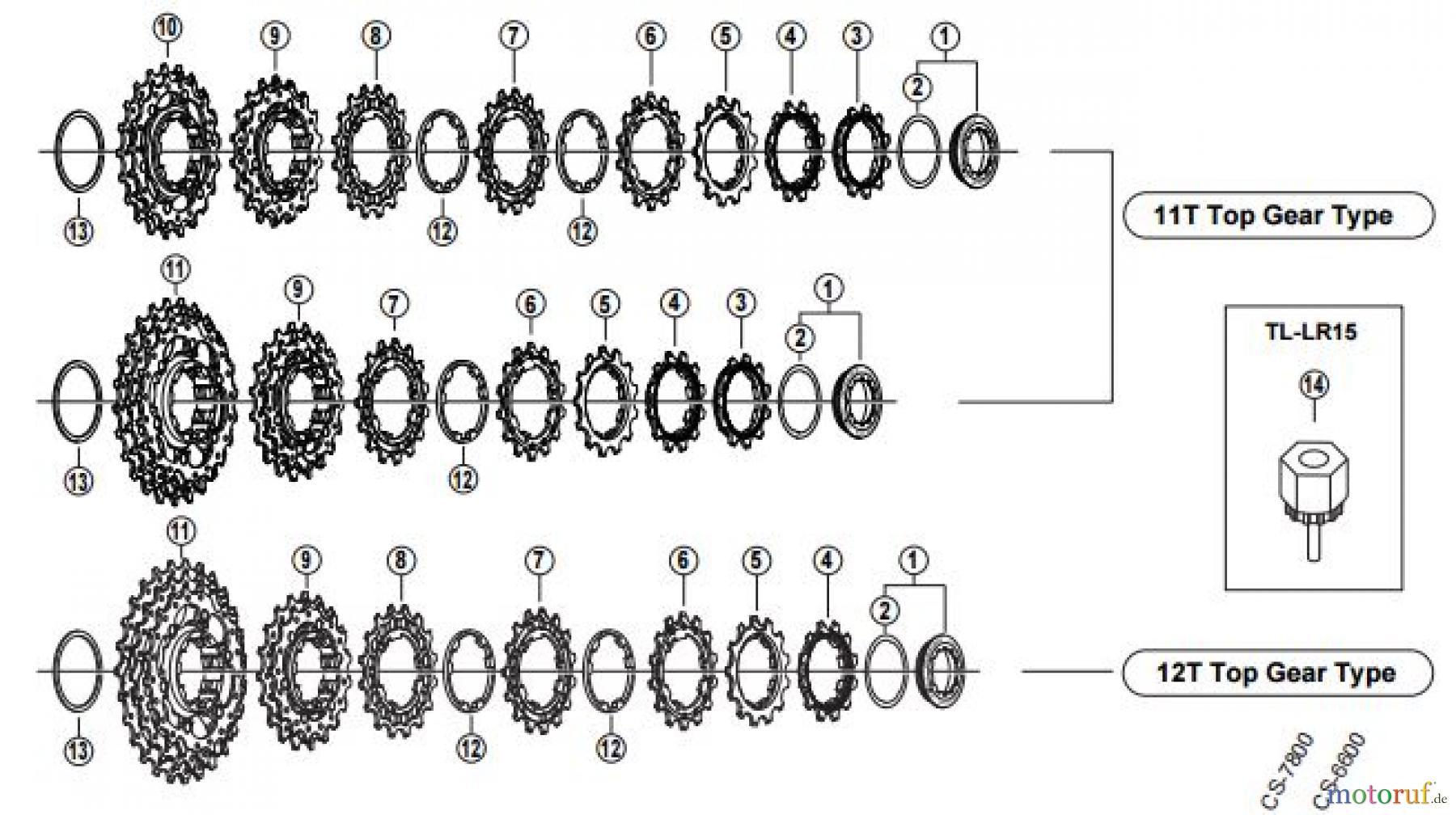  Shimano CS Cassette / Zahnkranz CS-7900 DURA-ACE Cassette Sprocket