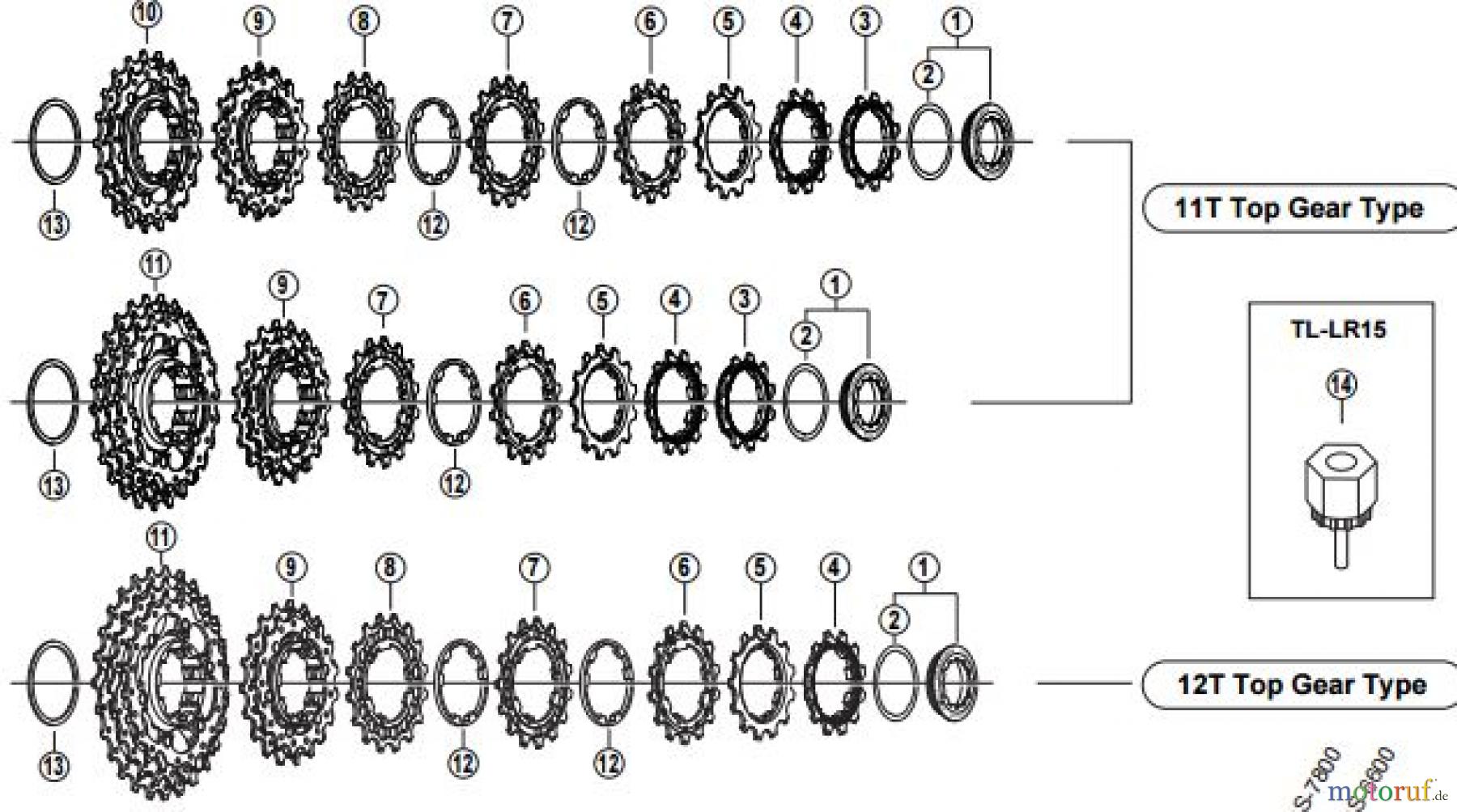  Shimano CS Cassette / Zahnkranz CS-7900 DURA-ACE Cassette Sprocket