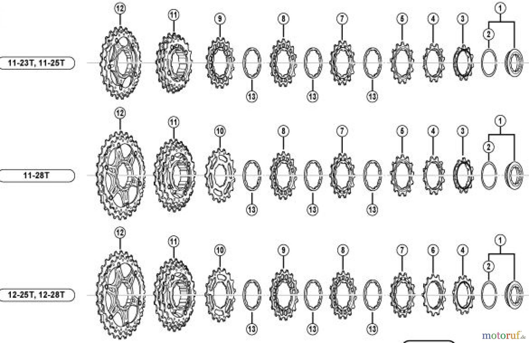  Shimano CS Cassette / Zahnkranz CS-9000 DURA-ACE Cassette Sprocket