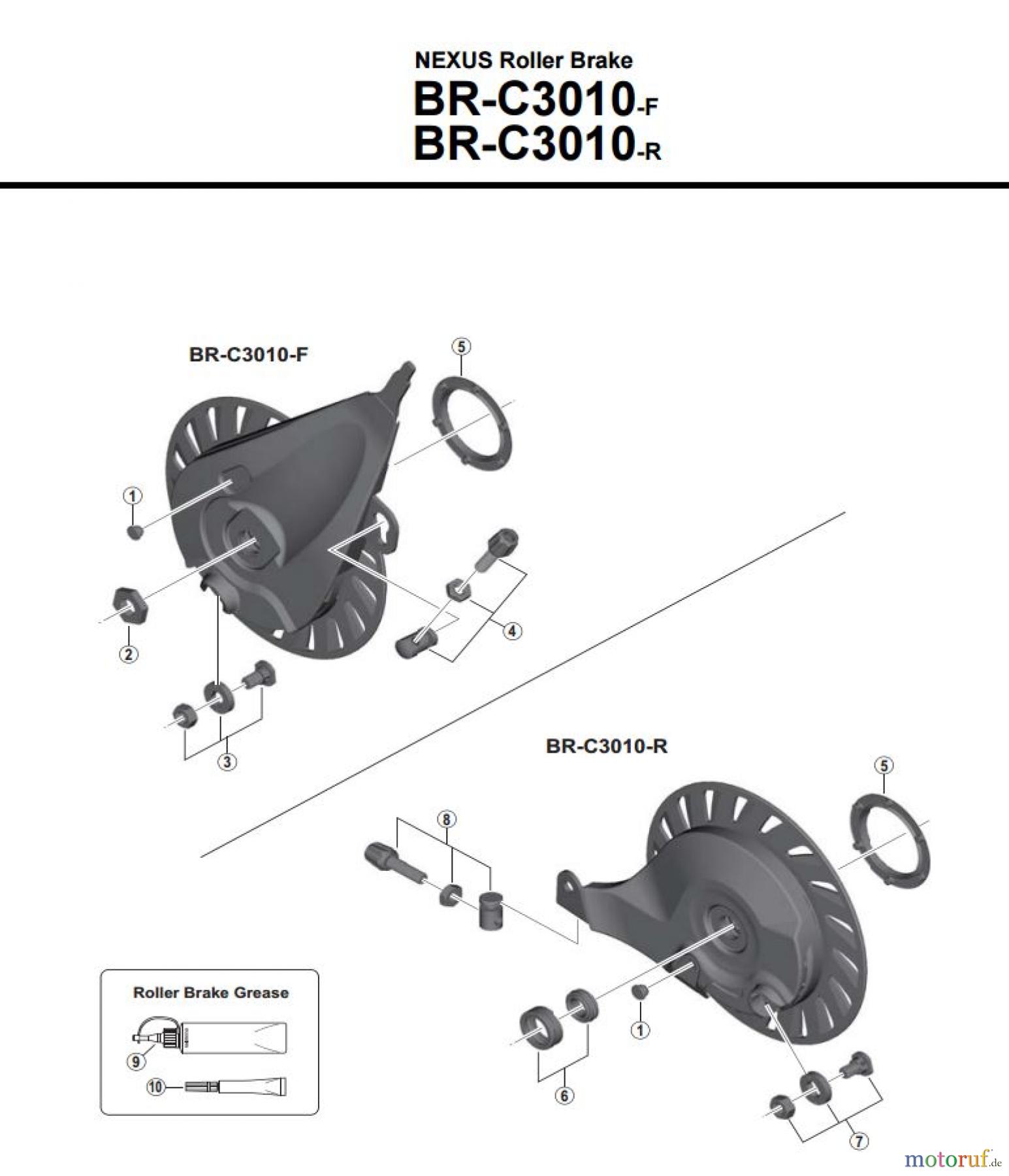  Shimano BR Brake - Bremse BR-C3010-F_R -3748A NEXUS Roller Brake