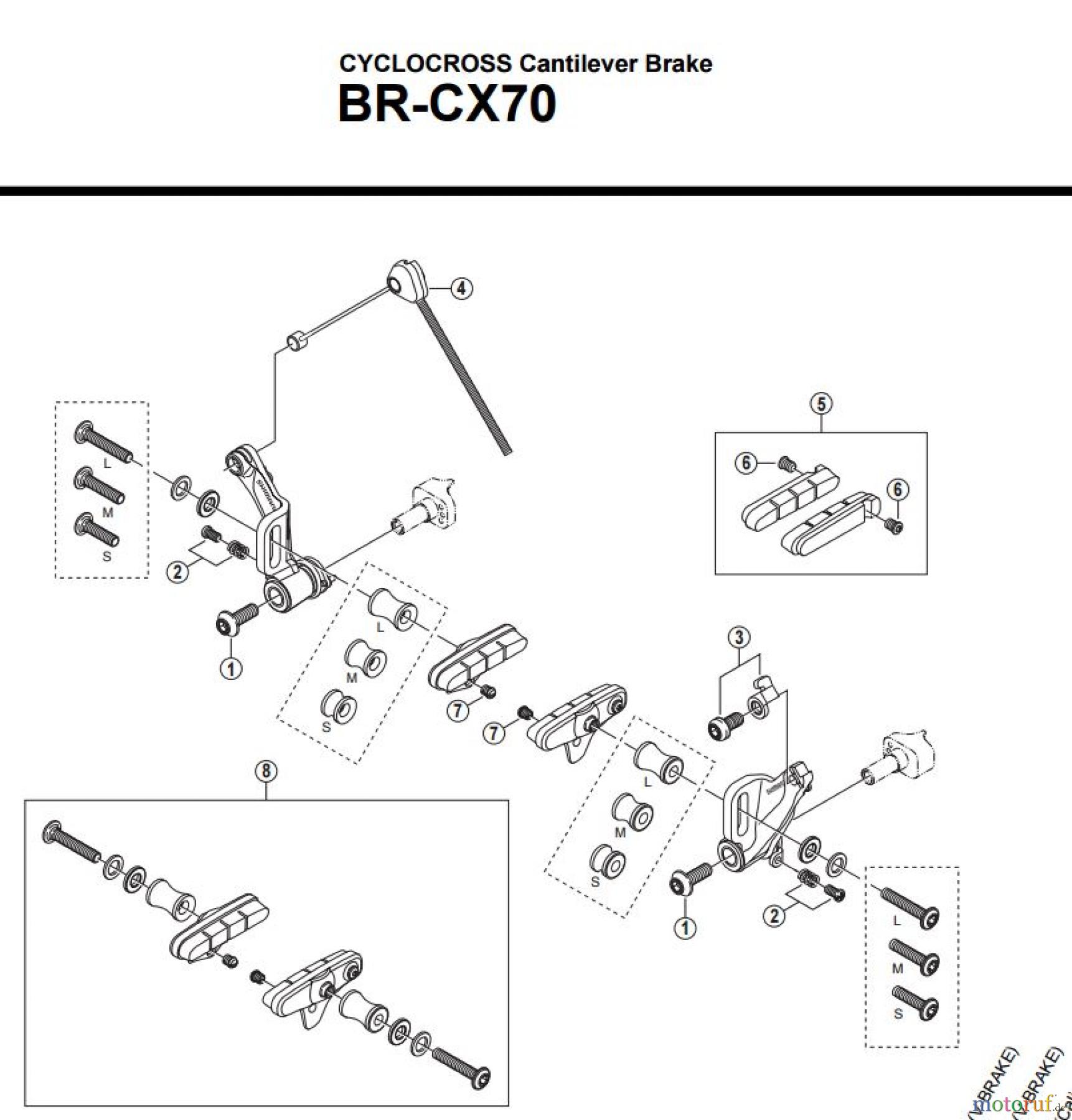  Shimano BR Brake - Bremse BR-CX70 -3223 CYCLOCROSS Cantilever Brake