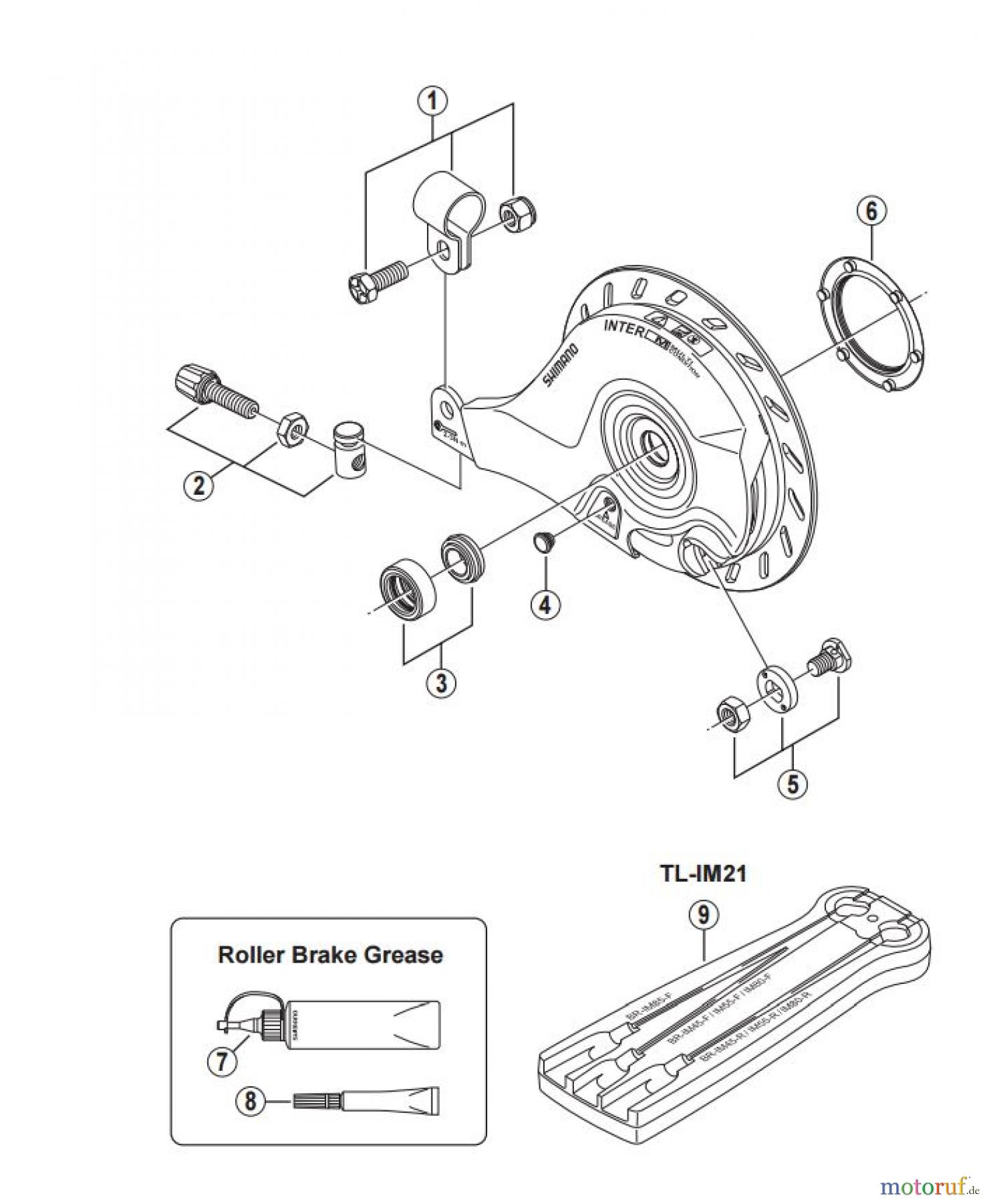  Shimano BR Brake - Bremse BR-IM45-R -3088  Roller Brake