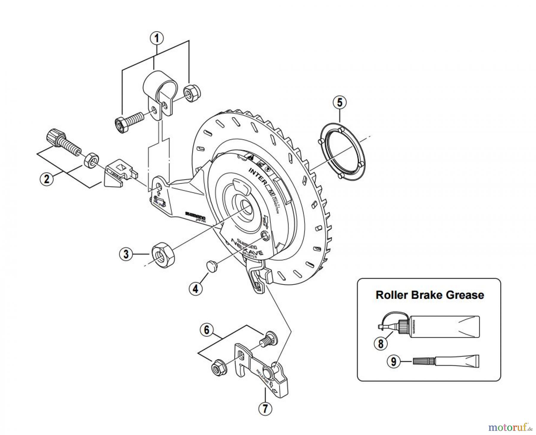  Shimano BR Brake - Bremse BR-IM70-R -2838 Roller Brake