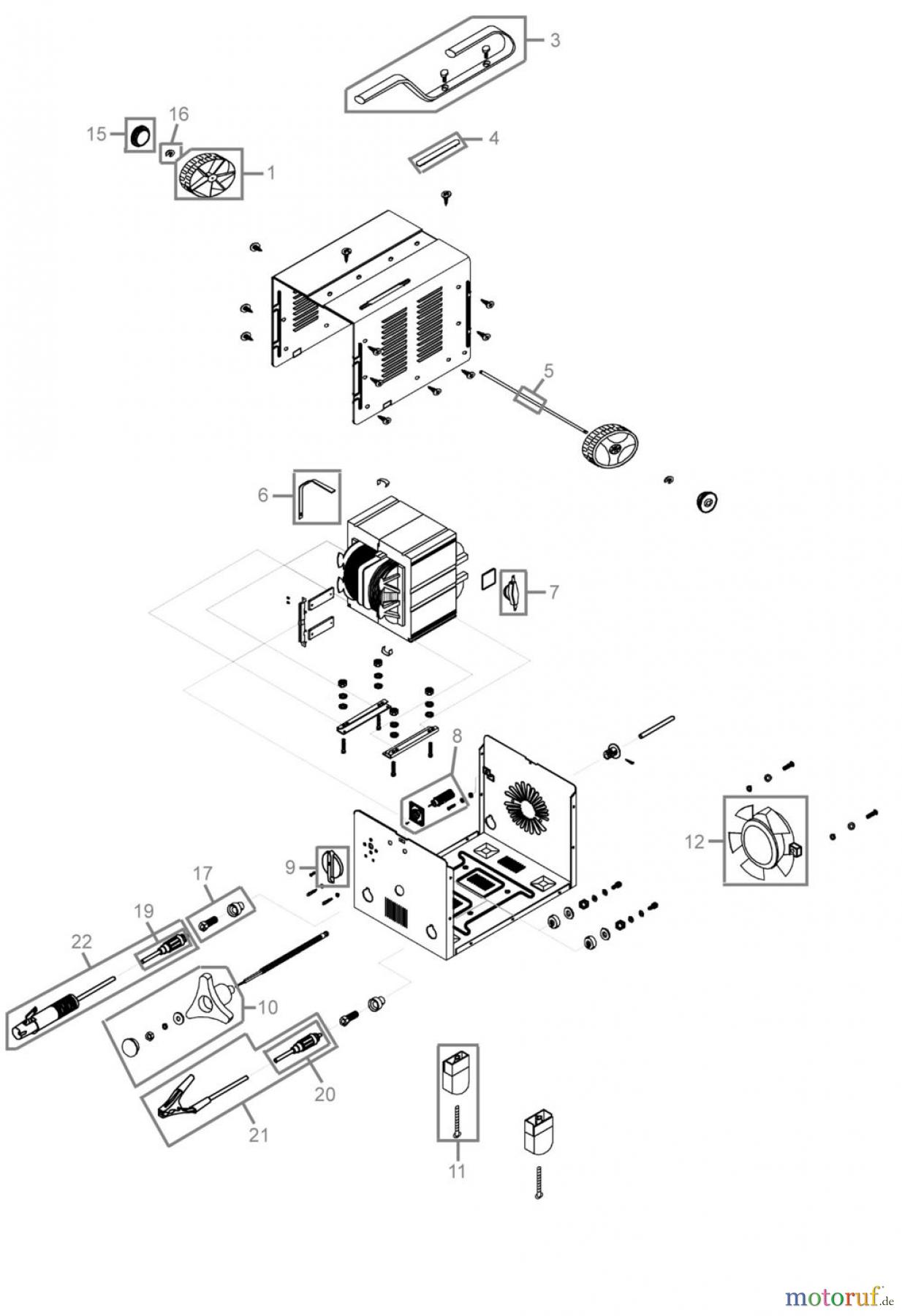  Güde Schweißtechnik Schweißgeräte Elektrodenschweißen ab 150 A ELEKTRODENSCHWEISSGERÄT GE 235 TC - 20005 FSL20005-03