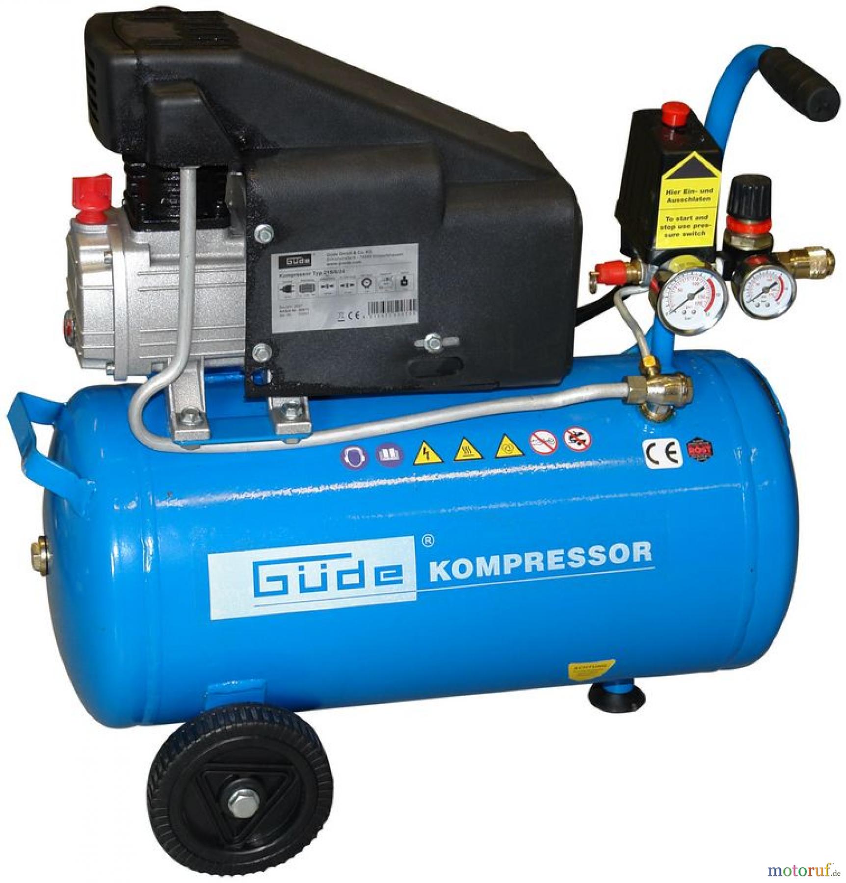  Güde Drucklufttechnik Kompressoren Ölgeschmiert bis 50l Kessel KOMPRESSOR 215/8/24 - 50075