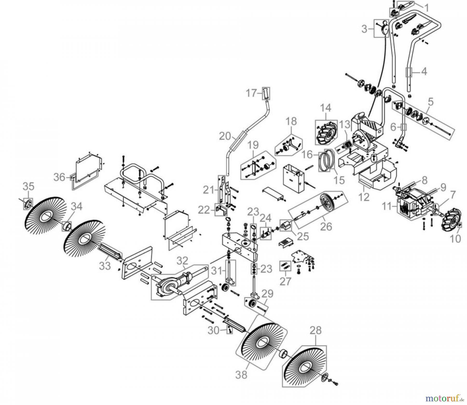  Güde Reinigungsgeräte Kehrmaschinen Benzin-Kehrmaschinen KEHRMASCHINE GKM 5,5 B&S 3 IN 1 - 16799 FSL16799-01 Seite 1