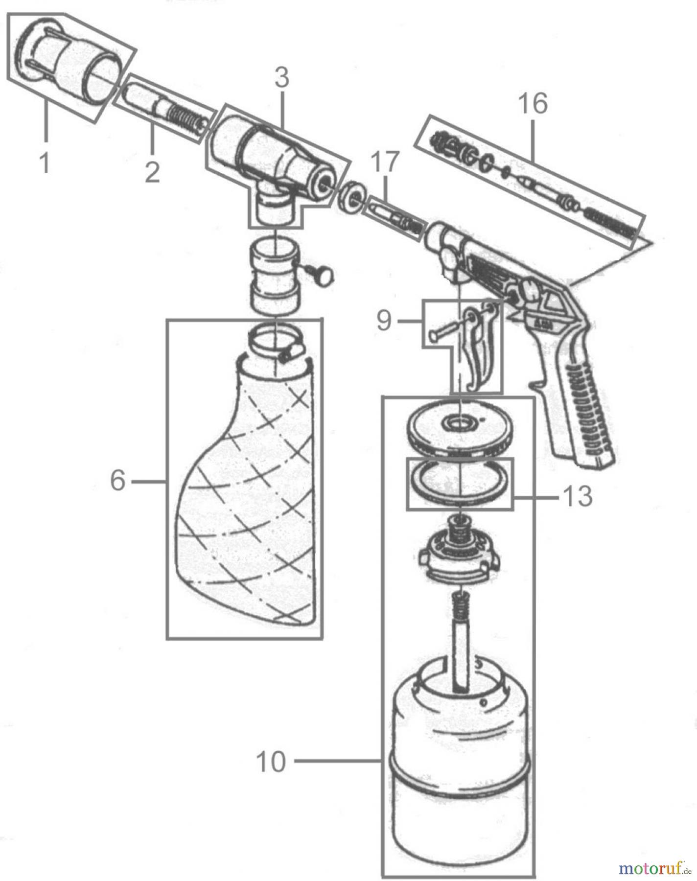  Güde Drucklufttechnik Druckluft Zubehör weiteres Zubehör DL-SANDSTRAHLPISTOLE M.RÜCKGEW. - 40046 FSL40046-01