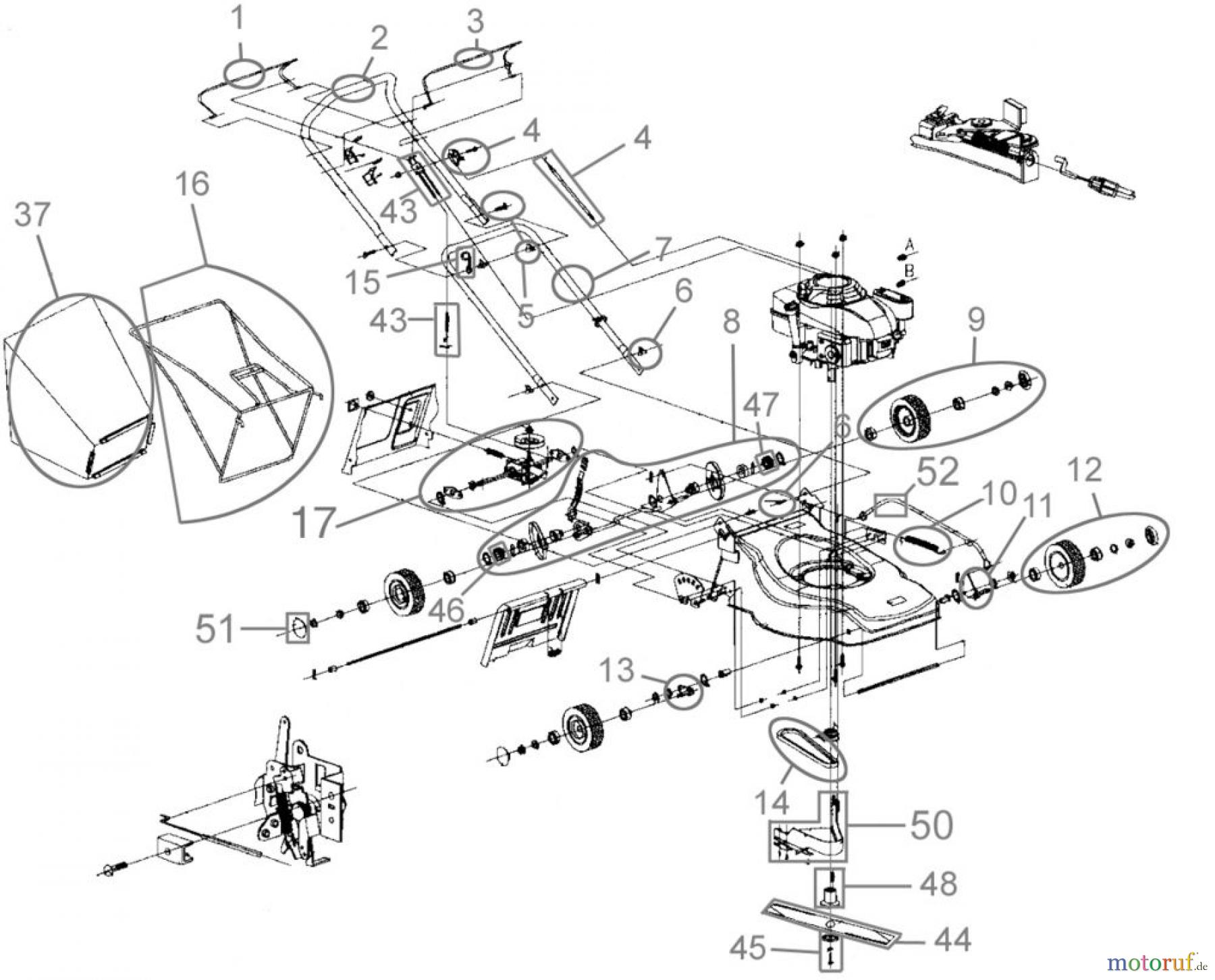  Güde Gartentechnik Rasenmäher Benzin-Rasenmäher Schnittbreite bis 45cm RASENMÄHER GR 5000 B A - 94126 FSL94126-01 Seite 1