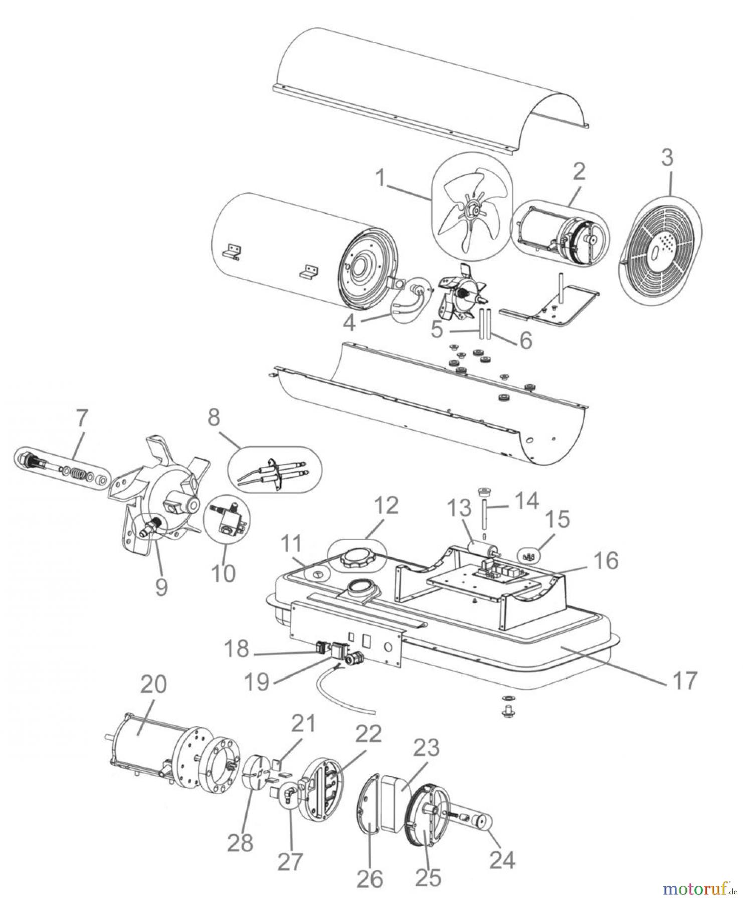  Güde Heizgeräte Ölheizgeräte ÖLHEIZGEBLÄSE GD 20 I - 85101 FSL85101-01