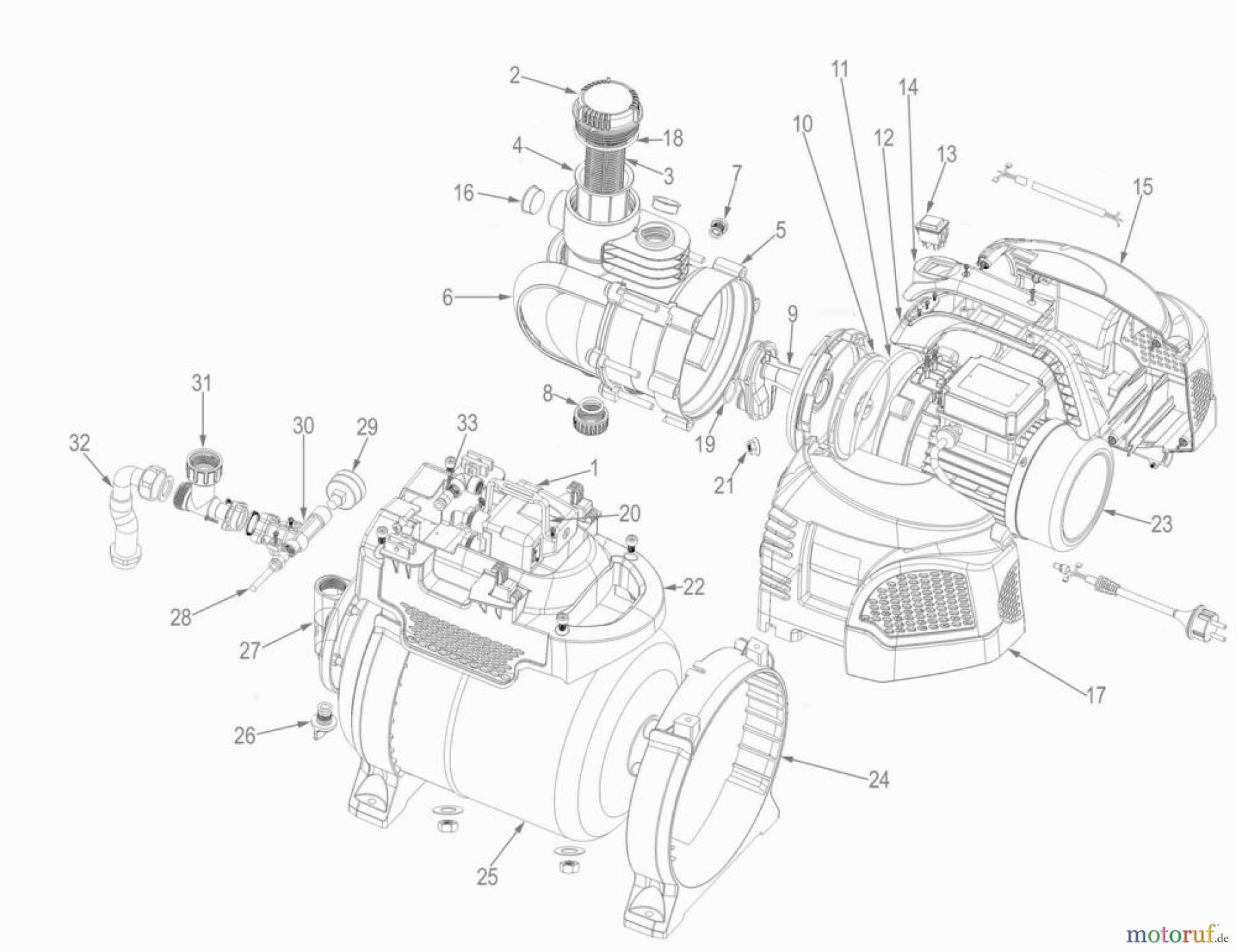  Güde Pumpentechnik Hauswasserwerke HAUSWASSERWERK HWW 1400 VF - 94231 FSL94231-01