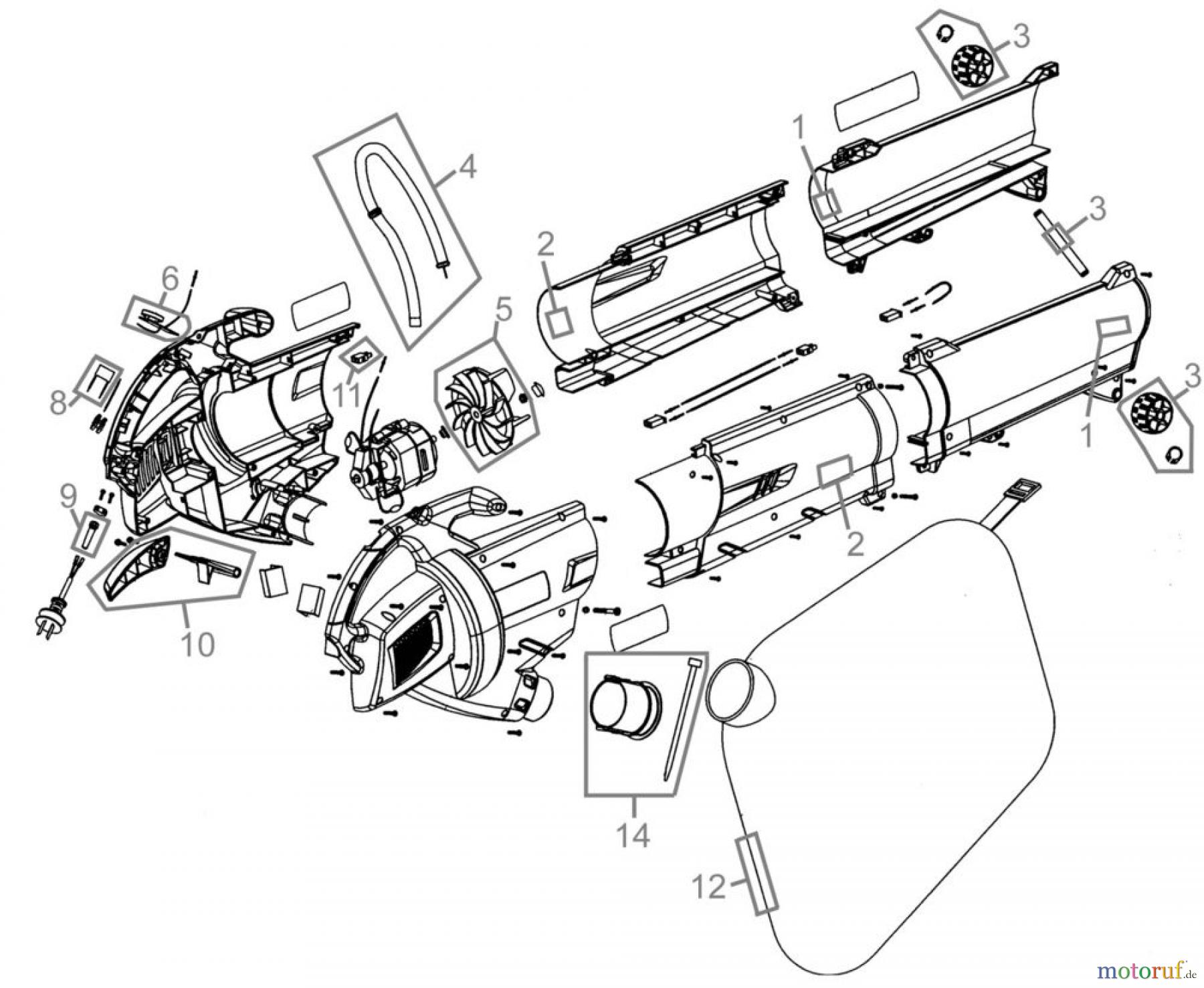  Güde Gartentechnik Laub-Sauger & Bläser Elektro LAUBSAUGER GLS 2500 - 94045 FSL94045-04