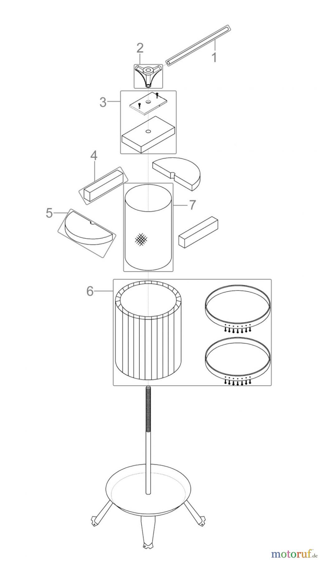  Güde Gartentechnik Obstverarbeitung Pressen OBSTPRESSE OP 18 - 30005 FSL30005-02