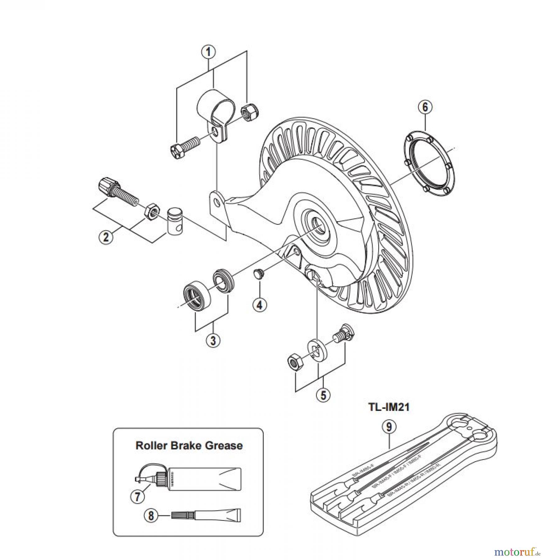  Shimano BR Brake - Bremse BR-IM80-R-2962B Roller Brake