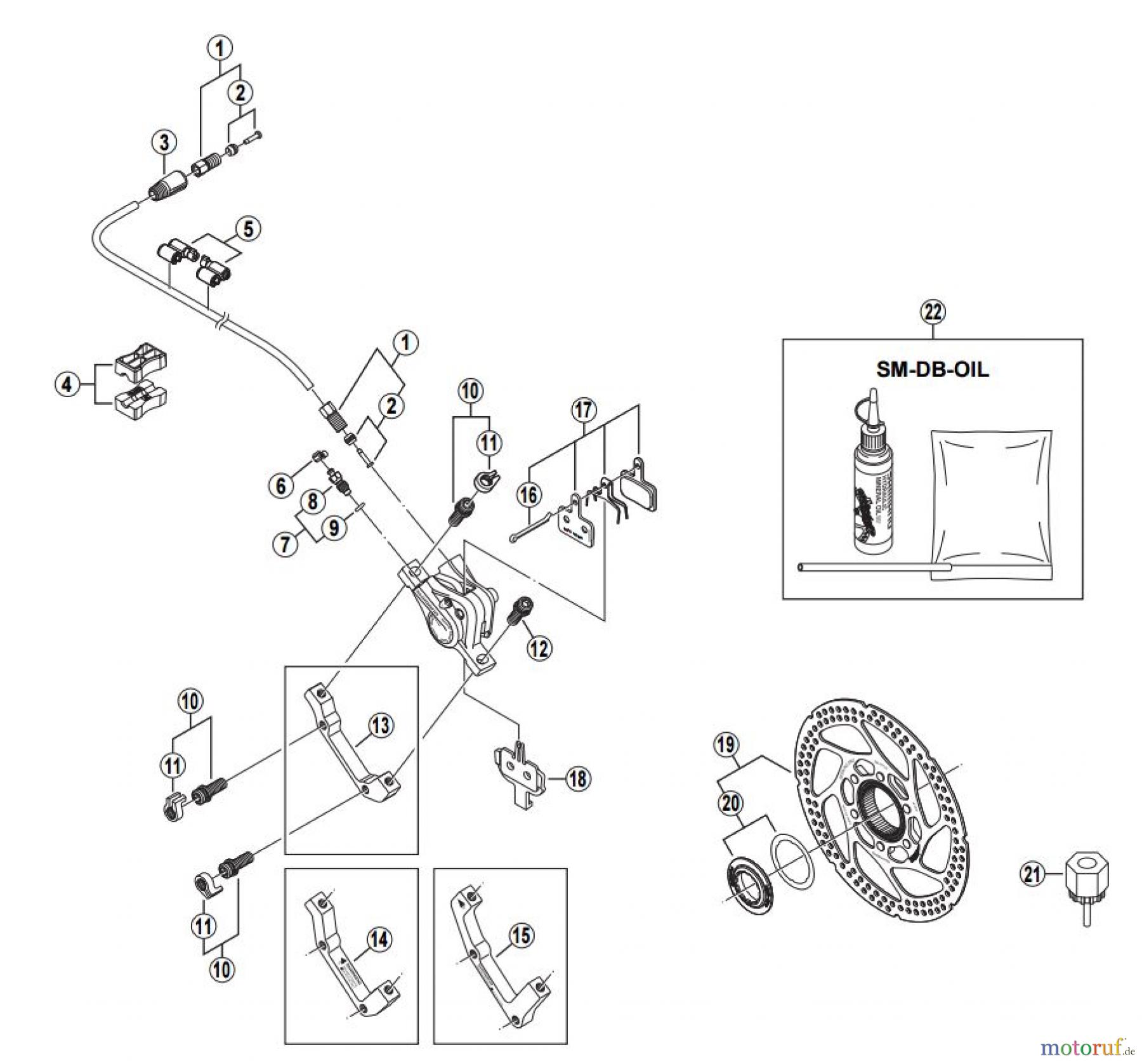  Shimano BR Brake - Bremse BR-M486-R-2884 Rear Disc Brake