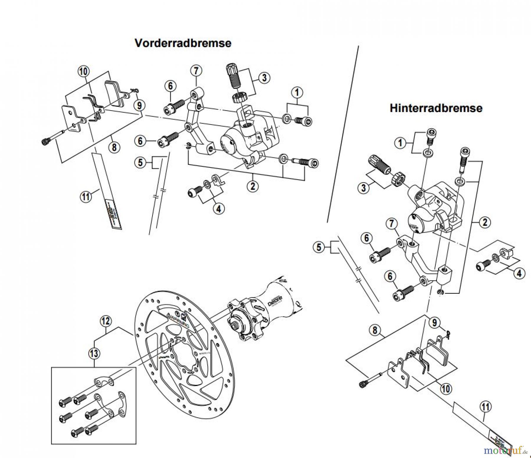  Shimano BR Brake - Bremse BR-M515-2001 SHIMANO DEORE Scheibenbremse