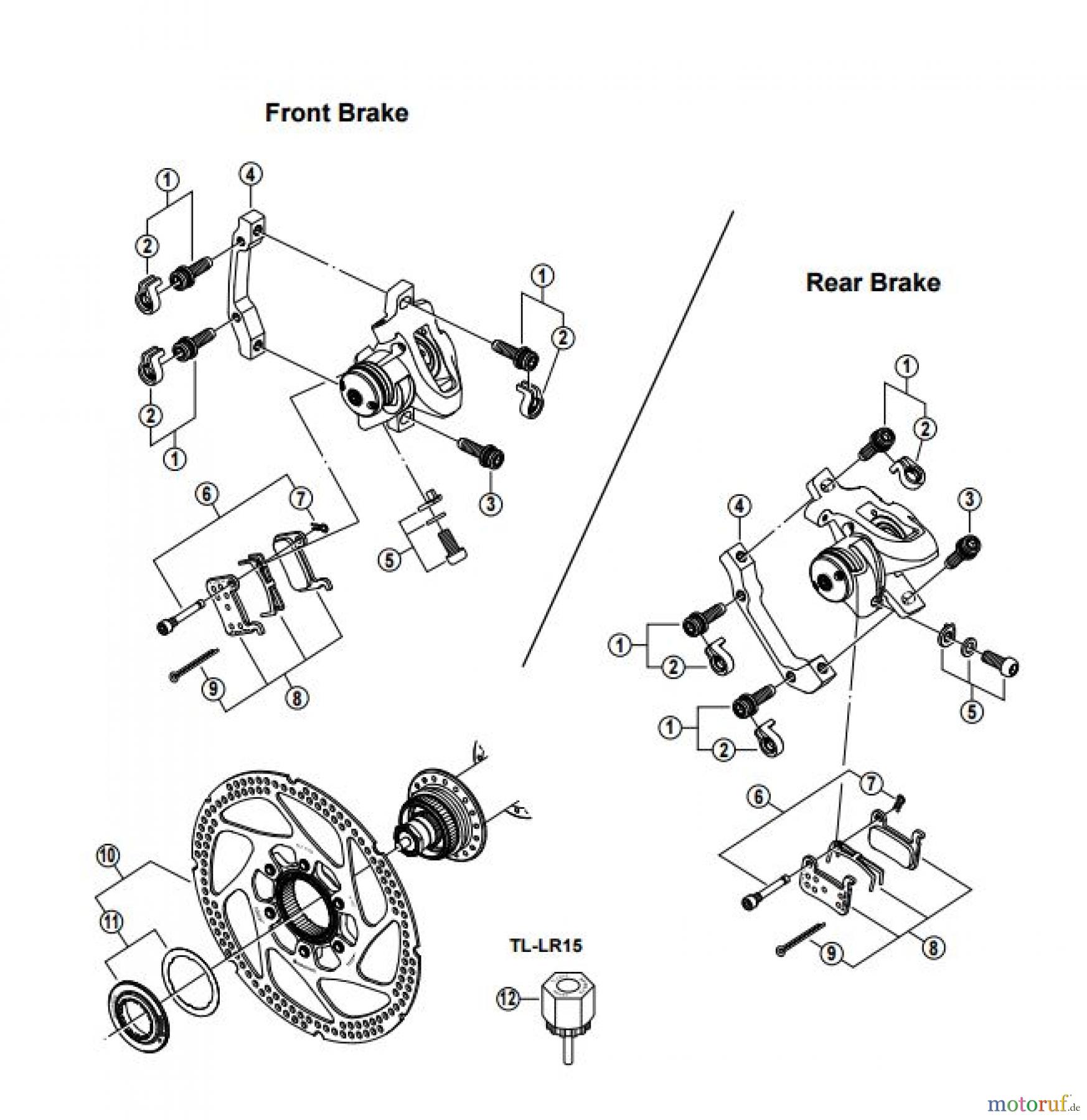  Shimano BR Brake - Bremse BR-M545-2555A Brake Caliper Disc Brake