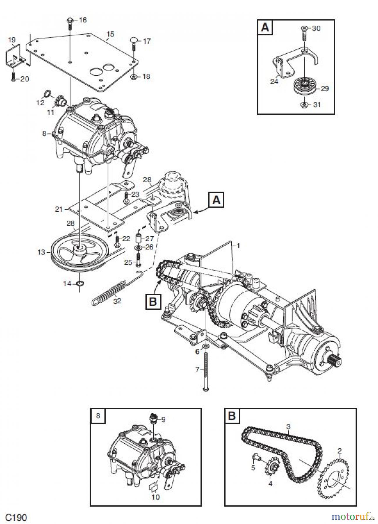  Global Garden Products GGP Frontmäher X1 2008 TRANSMISSION