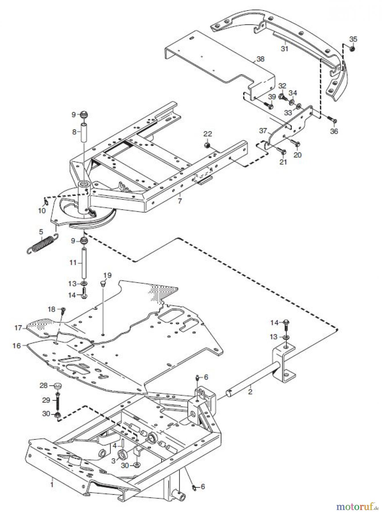  Global Garden Products GGP Frontmäher XK_XK4 SERIES 2009 XK 140HD-XK 160HD RAHMEN 2WD