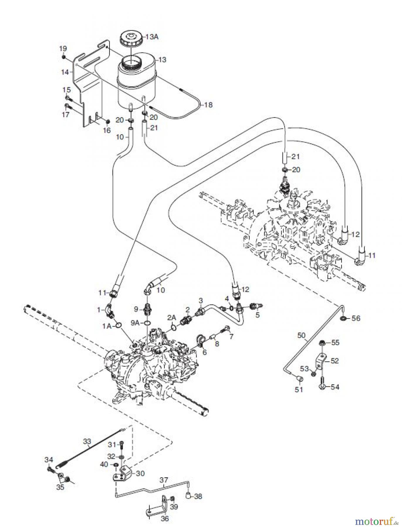  Global Garden Products GGP Frontmäher XK_XK4 SERIES 2010 XK4 160HD TRANSMISSION 4WD (hydraulische Teile)