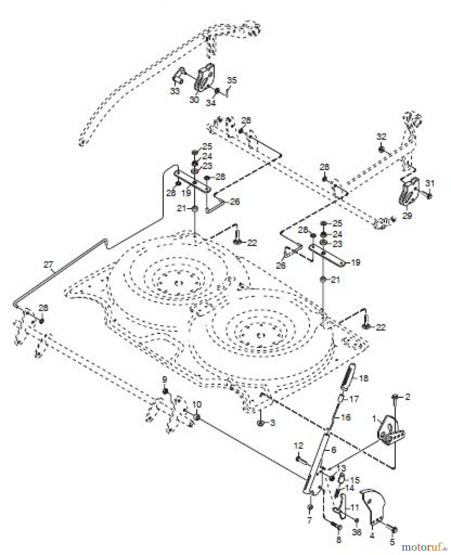  Global Garden Products GGP Frontmäher XM_Series 2006 FRONTMÄHWERK 92 MULCHING REGULIERUNG 