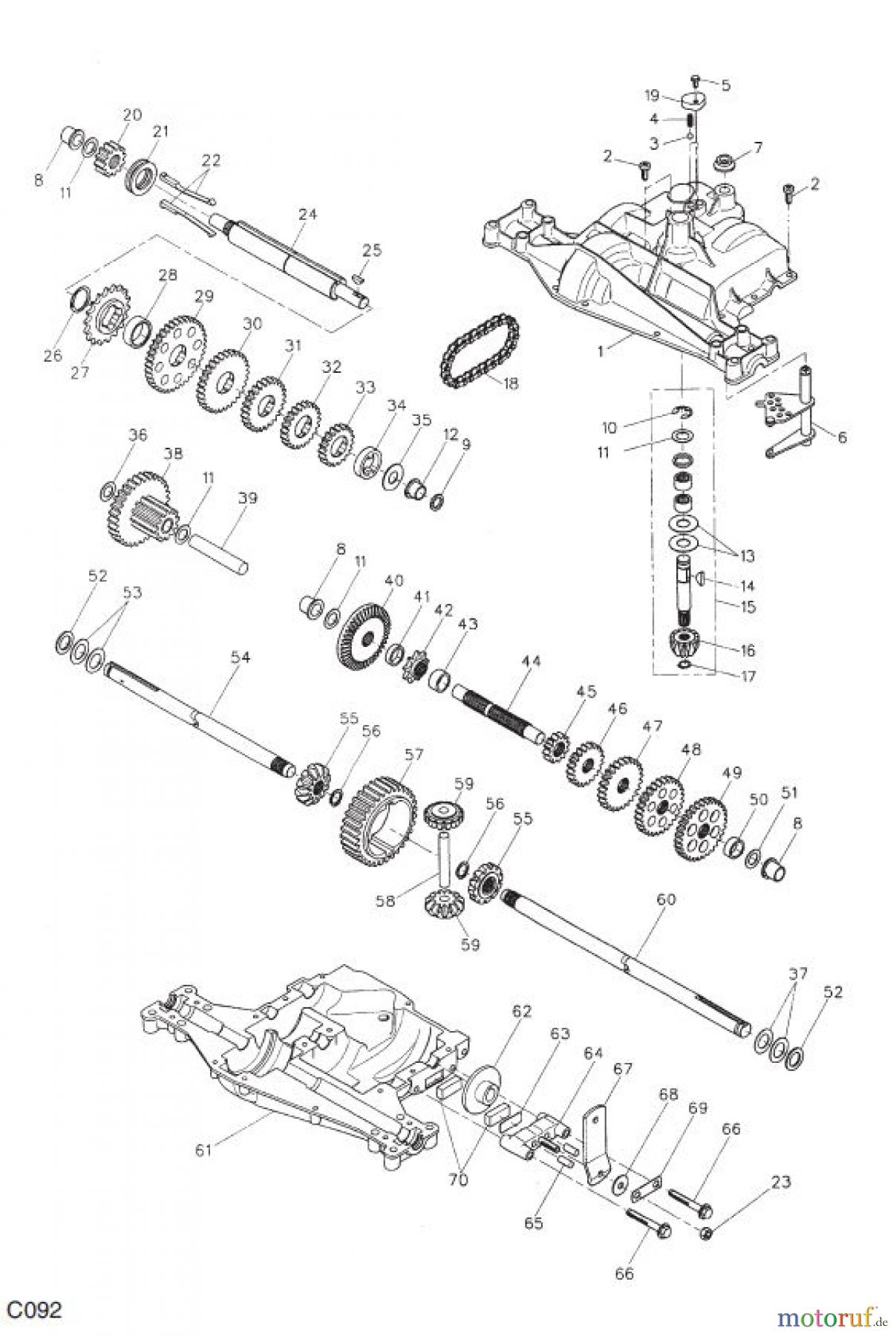  Global Garden Products GGP Frontmäher XM_Series 2008 DANA GETRIEBE 4360-197