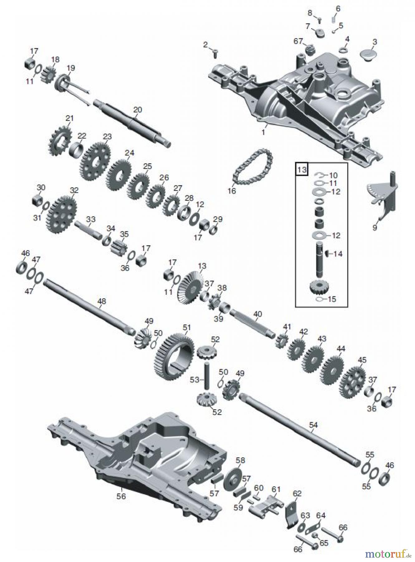  Global Garden Products GGP Frontmäher XM_Series 2008 DANA GETRIEBE 6800-7 6800-8 